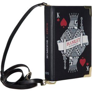 Crossbody Purse Vegan Leather Large Book Lover Hamlet Inspired Handbag